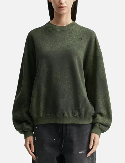 Nòmarhythm Textile Hand Dye Twist Sweat In Green