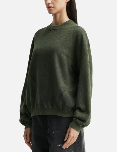 Nòmarhythm Textile Hand Dye Twist Sweat In Green