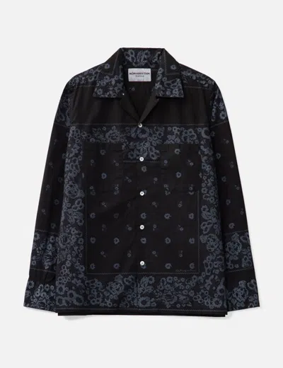 Nòmarhythm Textile Overdyed Bandana Print Shirt In Blue