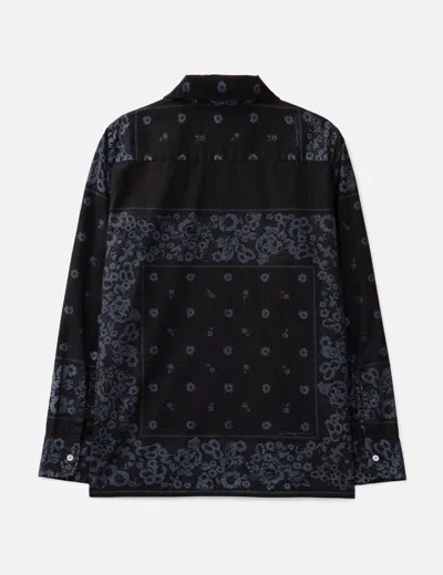 Nòmarhythm Textile Overdyed Bandana Print Shirt In Blue