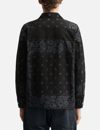 Nòmarhythm Textile Overdyed Bandana Print Shirt In Blue