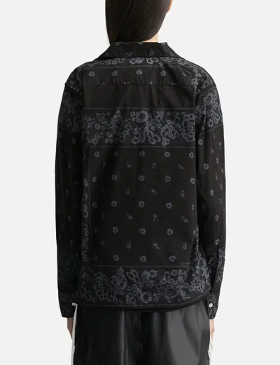 Nòmarhythm Textile Overdyed Bandana Print Shirt In Blue