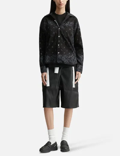 Nòmarhythm Textile Overdyed Bandana Print Shirt In Blue