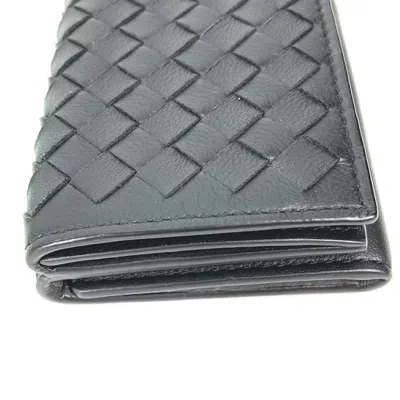 Pre-owned Bottega Veneta Black Intrecciato Wallet (tri-fold) ()