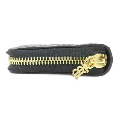 Pre-owned Burberry Black Leather Long Wallet (bi-fold) ()