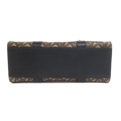 Pre-owned Burberry Black Brown Pvc Leather Tote Bag () In Multi