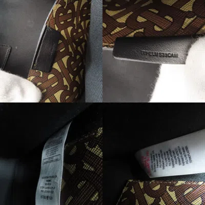 Pre-owned Burberry Black Brown Pvc Leather Tote Bag () In Multi