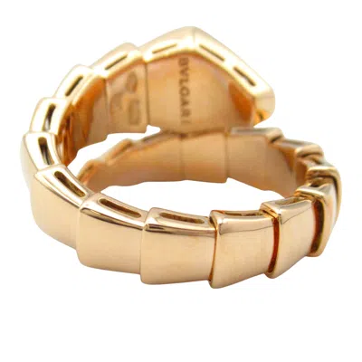Pre-owned Bvlgari Clear Pink Gold (18k) Band Ring () In Transparent