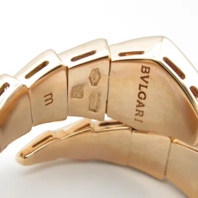 Pre-owned Bvlgari Clear Pink Gold (18k) Band Ring () In Transparent