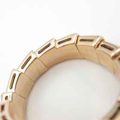 Pre-owned Bvlgari Clear Pink Gold (18k) Band Ring () In Transparent