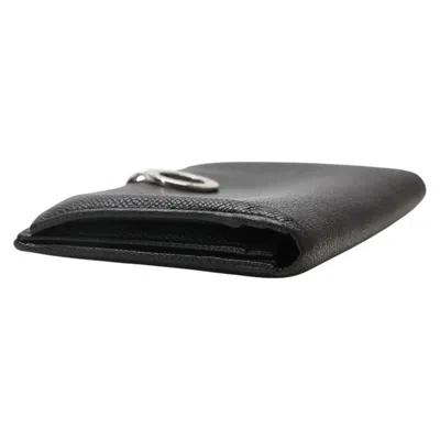 Pre-owned Bvlgari Black Leather Long Wallet (bi-fold) ()