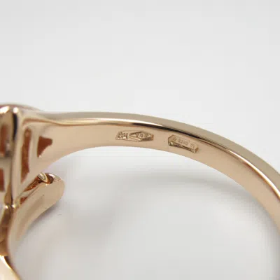 Pre-owned Bvlgari Clear Red Color Pink Gold (18k) Band Ring ()