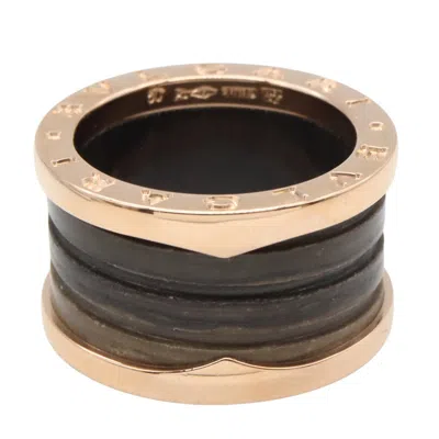 Pre-owned Bvlgari B.zero1 Brown Pink Gold (18k) Band Ring ()