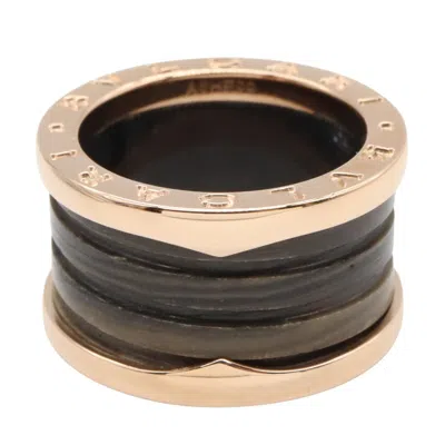 Pre-owned Bvlgari B.zero1 Brown Pink Gold (18k) Band Ring ()