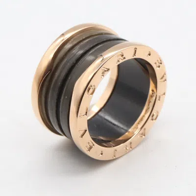 Pre-owned Bvlgari B.zero1 Brown Pink Gold (18k) Band Ring ()