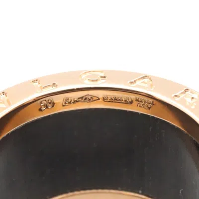 Pre-owned Bvlgari B.zero1 Brown Pink Gold (18k) Band Ring ()