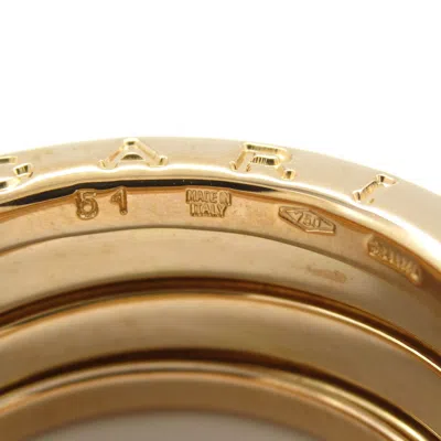 Pre-owned Bvlgari Gold Pink Gold (18k) Band Ring ()