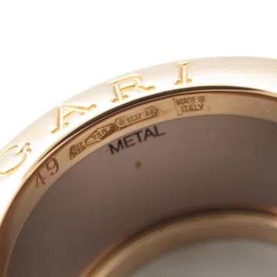 Pre-owned Bvlgari Gold Brown Pink Gold (18k) Ceramic Band Ring ()