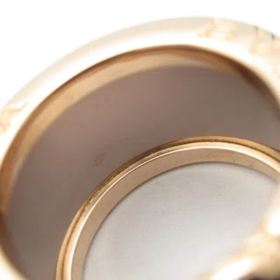 Pre-owned Bvlgari Gold Brown Pink Gold (18k) Ceramic Band Ring ()