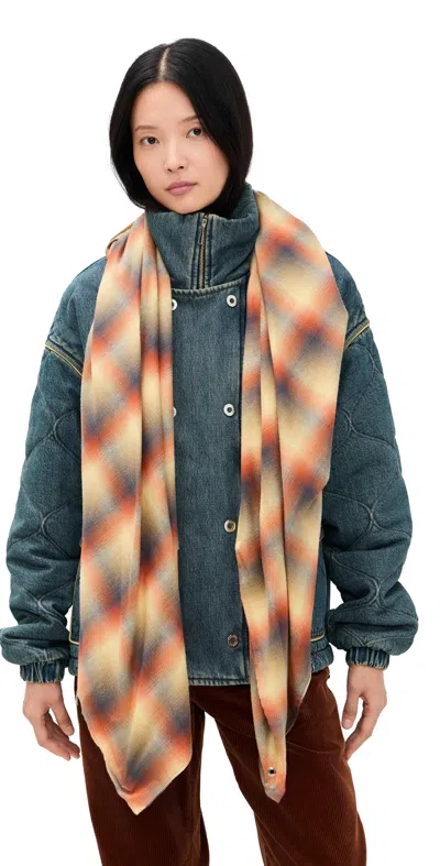 Marbell Kate Denim Jacket With Scarf Dirty Wash In Blue