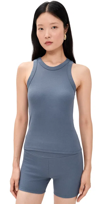 State & Lake Millie Tank Top Denim In Gray