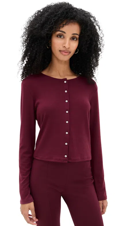 Le Bop Eloise Cardigan Burgundy In Burgundy