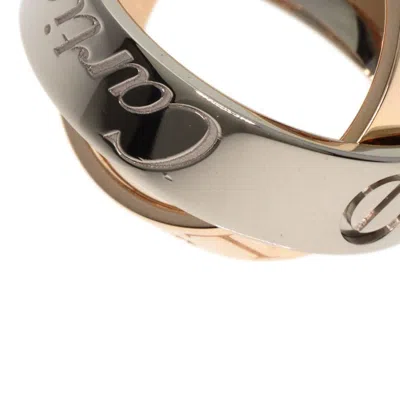 Pre-owned Cartier Love Pink White Band Ring () In Multi