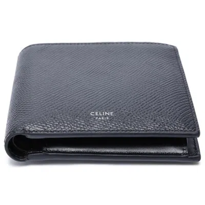 Pre-owned Celine Black Leather Long Bill Wallet (bi-fold) ()