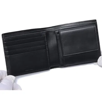 Pre-owned Celine Black Leather Long Bill Wallet (bi-fold) ()