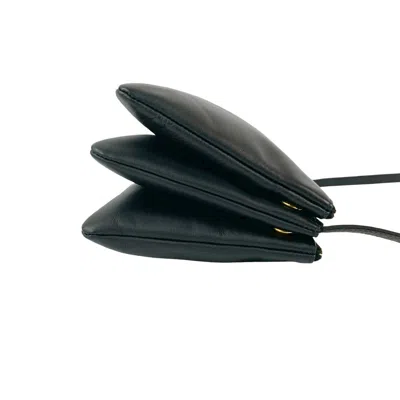 Pre-owned Celine Black Leather Pochette Shoulder Bag ()