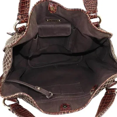 Pre-owned Celine Brown Canvas Leather Tote Bag ()