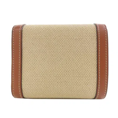 Pre-owned Celine Brown Canvas Leather Wallet (bi-fold) ()