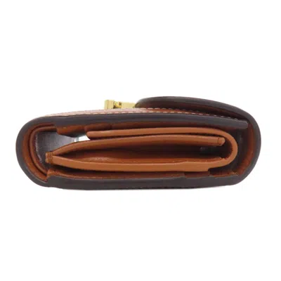 Pre-owned Celine Brown Canvas Leather Wallet (bi-fold) ()