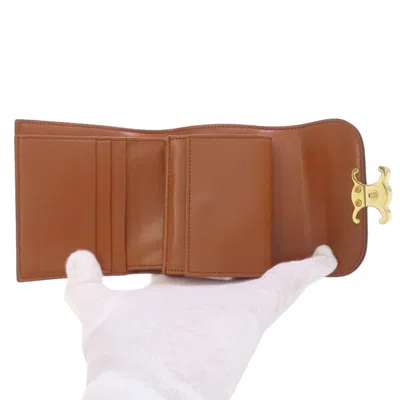 Pre-owned Celine Brown Canvas Leather Wallet (bi-fold) ()