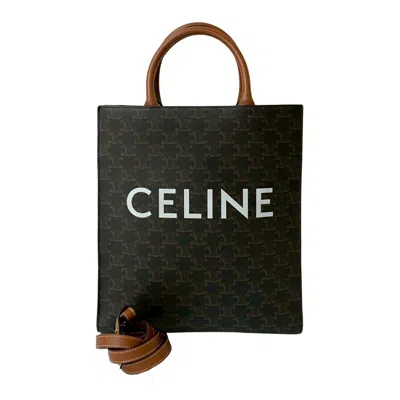 Pre-owned Celine Brown Leather Pvc Handbag Shoulder Bag Tote Bag ()