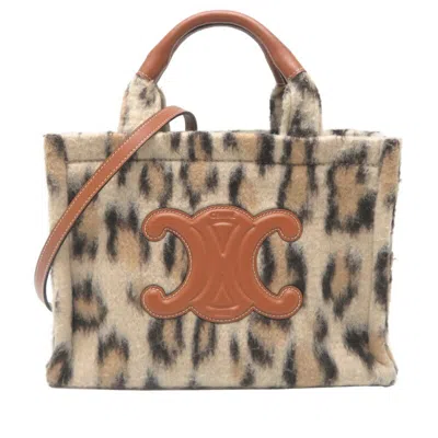 Pre-owned Celine Cabas Brown Textile Leather Tote Bag ()