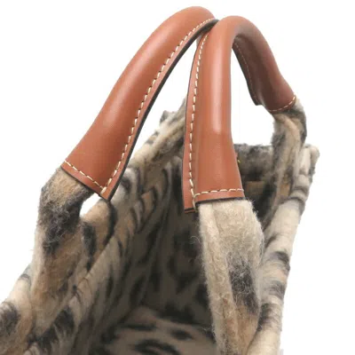 Pre-owned Celine Cabas Brown Textile Leather Tote Bag ()