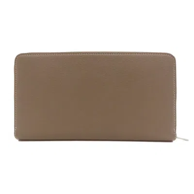 Pre-owned Celine Gray Leather Long Wallet (bi-fold) ()