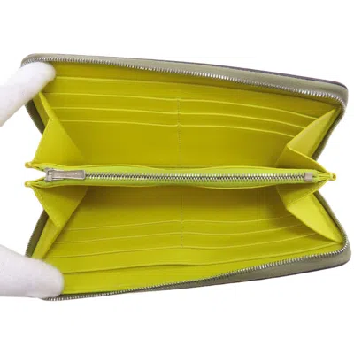 Pre-owned Celine Gray Leather Long Wallet (bi-fold) ()