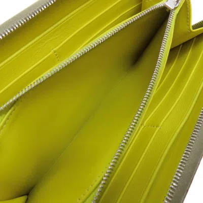 Pre-owned Celine Gray Leather Long Wallet (bi-fold) ()