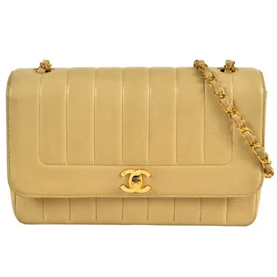Pre-owned Chanel Beige Shoulder Bag () In Sand