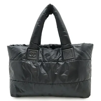 Pre-owned Chanel Black Bordeaux Nylon Leather Shoulder Bag Tote Bag () In Multi