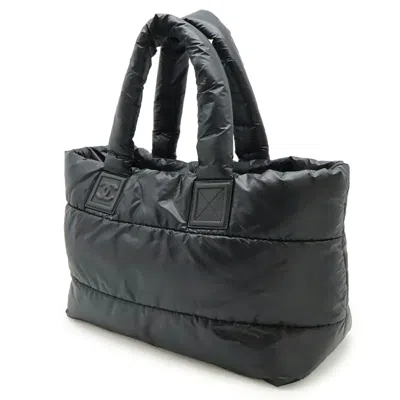 Pre-owned Chanel Black Bordeaux Nylon Leather Shoulder Bag Tote Bag () In Multi