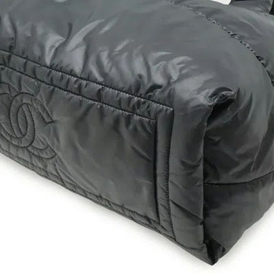 Pre-owned Chanel Black Bordeaux Nylon Leather Shoulder Bag Tote Bag () In Multi