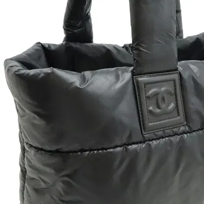 Pre-owned Chanel Black Bordeaux Nylon Leather Shoulder Bag Tote Bag () In Multi