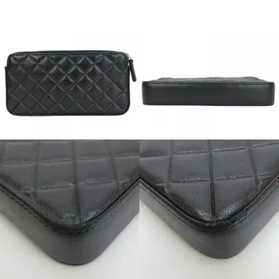 Pre-owned Chanel Black Leather Pochette Shoulder Bag ()