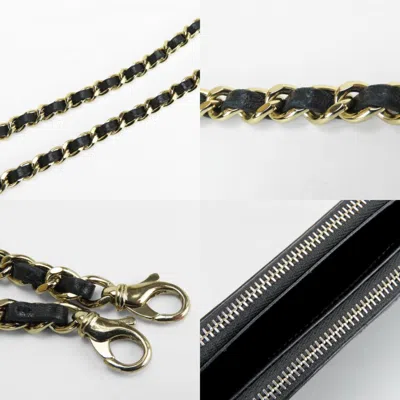 Pre-owned Chanel Black Leather Pochette Shoulder Bag ()