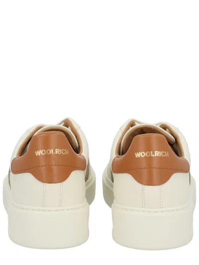 Woolrich Low-top Sneakers With Olive Suede Accents And Tan Leather Detailing In Neutral