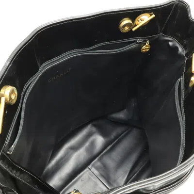 Pre-owned Chanel Black Leather Shoulder Bag Tote Bag ()