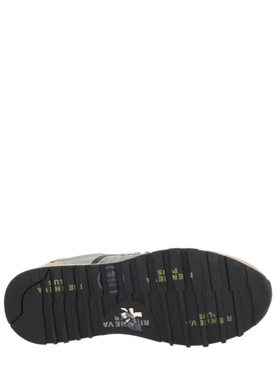 Premiata Multicolour Sneakers With Leopard Print Accent And Textured Outsole In Multi